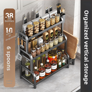 Polička na korenie do kuchyne, železná konštrukcia, moderný minimalistický štýl, inštalácia bez vŕtania, pôvod Yongkang