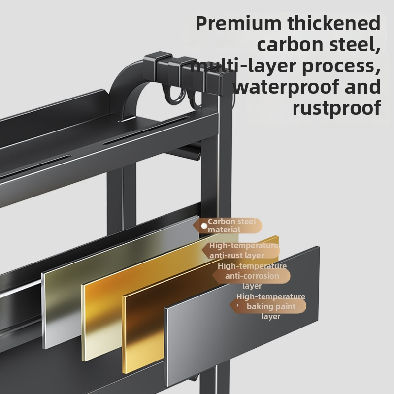 Polička na korenie do kuchyne, železná konštrukcia, moderný minimalistický štýl, inštalácia bez vŕtania, pôvod Yongkang