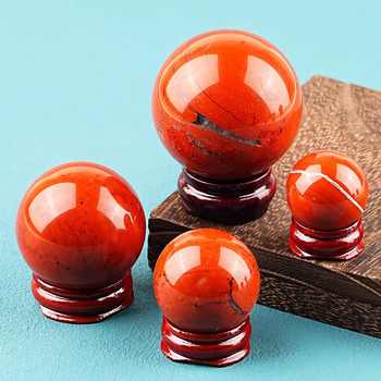 Minge de cristal din jasper roșu, polizată, ornament de colecție pentru decor acasă și la birou, stil modern minimalist
