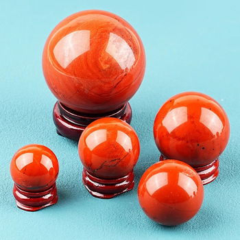 Minge de cristal din jasper roșu, polizată, ornament de colecție pentru decor acasă și la birou, stil modern minimalist