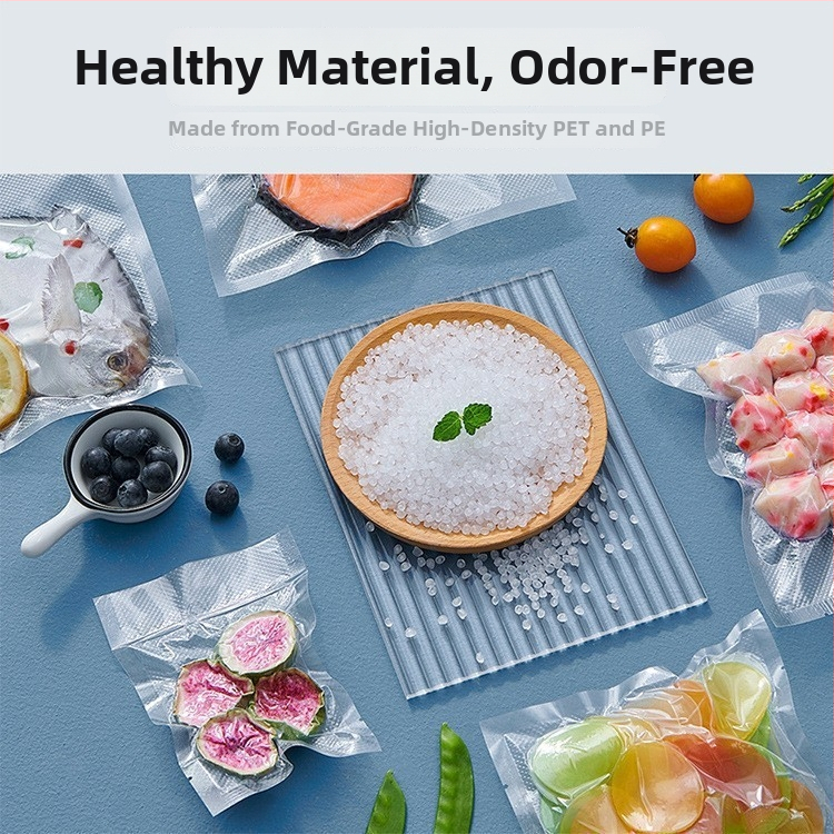 Potravinárska vákuová balička – materiál PE+PET, dostupné prispôsobenie, napájanie: 5