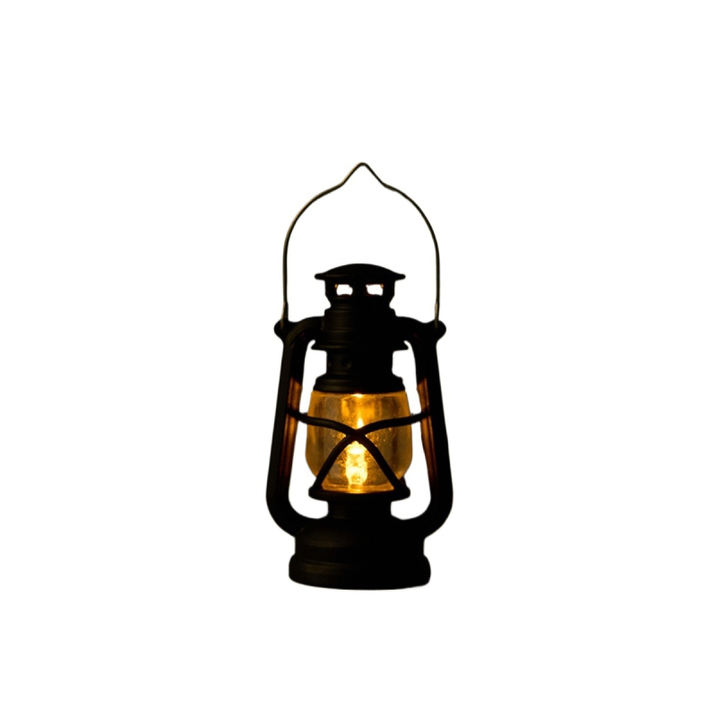 Lampă mini cu kerosen și floare de mătase — obiect decorativ retro, portabil, stil universal, cadou de ziua de naștere pentru un coleg de clasă