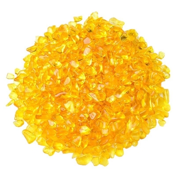 Gravă de cristal citrin pentru decorare peisagistică și acvariu, formă geometrică, material cristal, ambalaj în pungă PP, stil modern minimalist