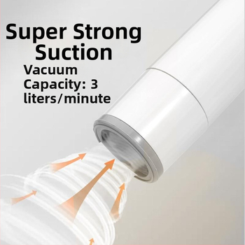 Seler vacuum portabil de mână pentru alimente - reîncărcabil, pompă automată de aer, carcasă din plastic, capacitate sub 500 ml