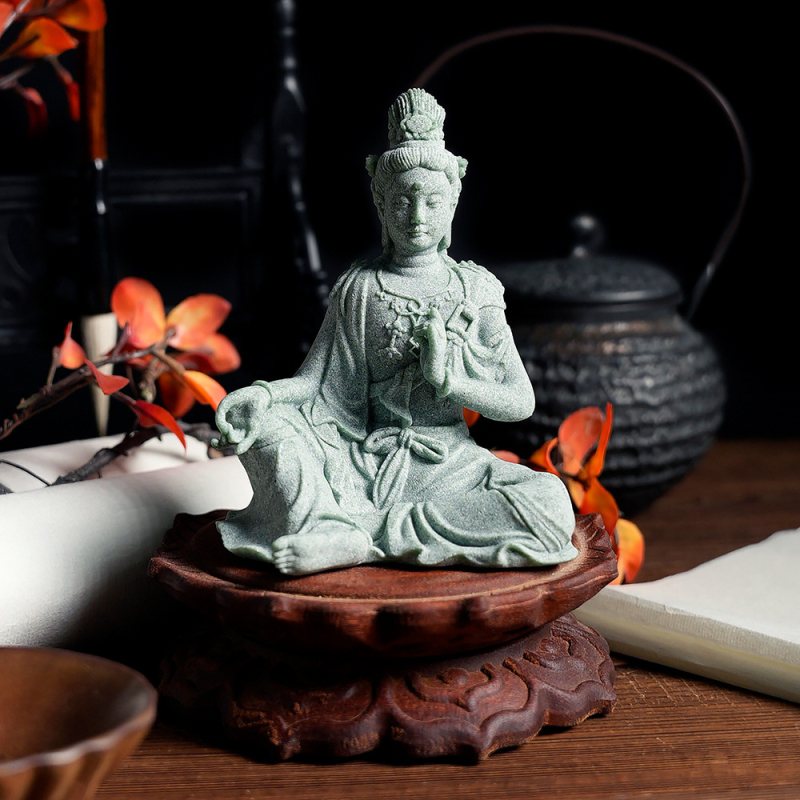 Statua Guanyin Bodhisattva, kamen, kineski stil, stolna dekoracija, poklon