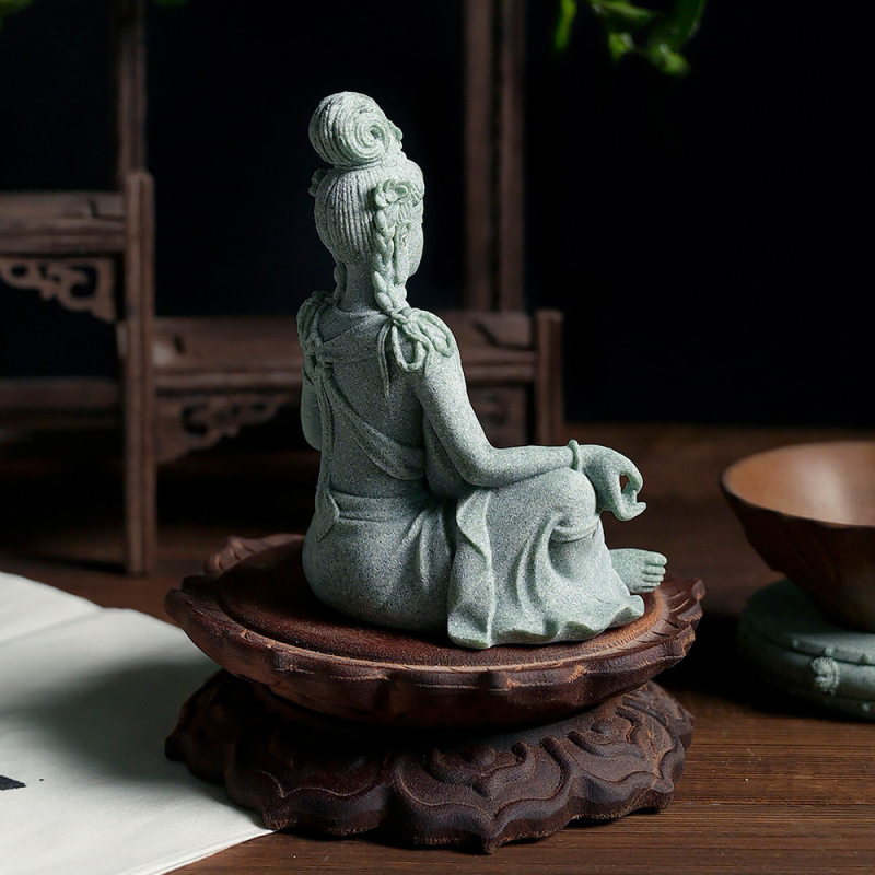 Statua Guanyin Bodhisattva, kamen, kineski stil, stolna dekoracija, poklon