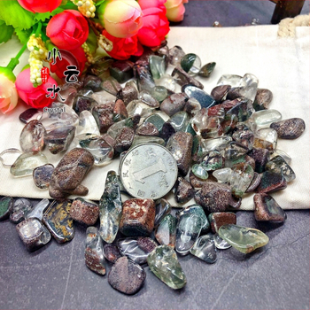100 g prirodni crveno-zelena duh kamen za akvarij i bonsai, velika zrna