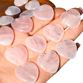 Κρύσταλλος χαλαζίας σε σχήμα καρδιάς, λαξευμένο διακοσμητικό σε κουτί δώρου, σειρά boxed, προέλευση Donghai County, Lianyungang