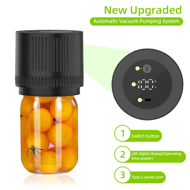 Vacuum zatvarač za Mason posude (Model MSG01, Kapacitet ispod 500 ml, USB punjenje, 5V, 2W)