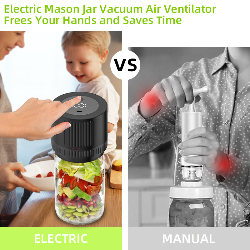 Vacuum zatvarač za Mason posude (Model MSG01, Kapacitet ispod 500 ml, USB punjenje, 5V, 2W)