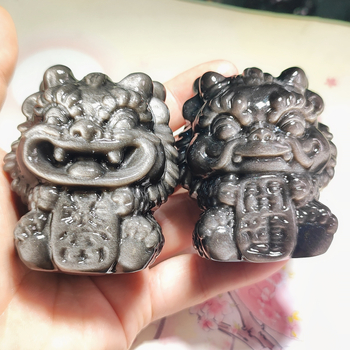 Srebrni obsidijan – bogatstvo zmaja, maskota Godine zmaja, tea pet i slatka dekorativna figurica