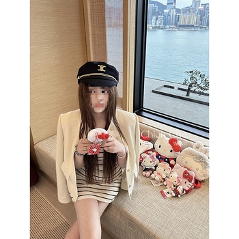 Jachetă pentru femei Chenille cu amestec de spandex, model solid, croială Slim‑fit, guler polo, închidere pe un singur rând