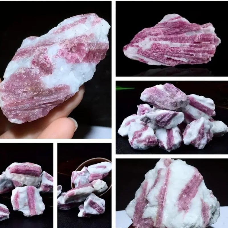 Turmalin nyers kő dekoráció, kristálypéldány aromaterápiás diffúzorhoz, modern-minimalista stílus