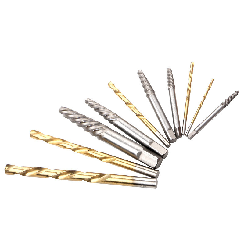 Σετ 10 εξολκείς βιδών με μεταλλική θήκη, συνδυασμένος σετ εξολκείς για βίδες και εξολκείς τρυπανιών για αφαίρεση βιδών