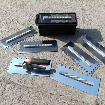 Set spatula od nehrđajućeg čelika za malter i postavljanje pločica – s gumiranom ručkom, debeli i izdržljivi, Jiutai