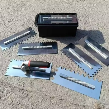Set spatula od nehrđajućeg čelika za malter i postavljanje pločica – s gumiranom ručkom, debeli i izdržljivi, Jiutai