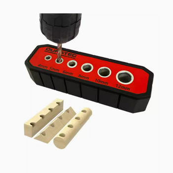 DURATEC Vodič rupa za okrugle cijevi i pozicioner bušenja – alat za pozicioniranje drvenog spoja pod pravim kutem, model 789, materijal: inženjerske plastike i čelik