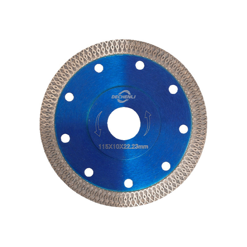 Diamantski rezni disk s debelim prirubom i mrežastim valovitim uzorkom, za pločice/kamen/keramiku — Dechenli