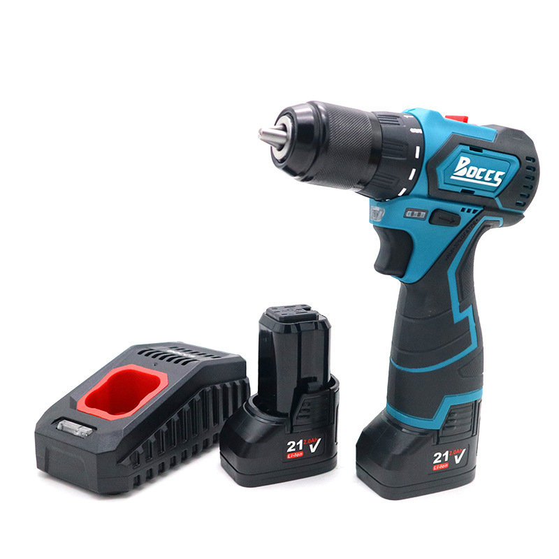 Vezeték nélküli, brushless kézi fúró pisztolymarkolattal, fokozatmentes sebességszabályozással, fúrófejhez illeszkedő tokkkal, otthoni dekorációhoz