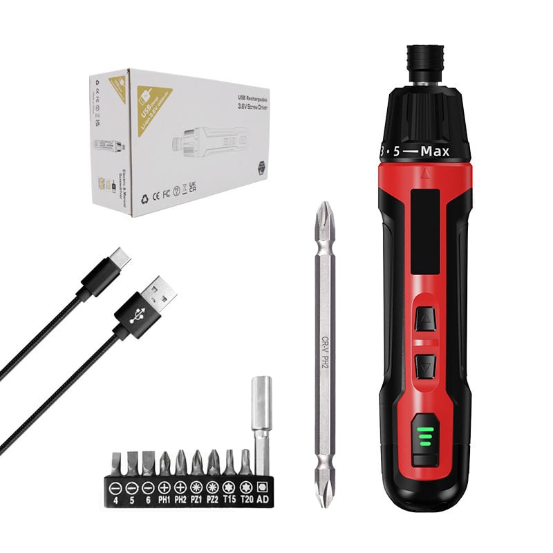 6 sebességes nyomatékos elektromos csavarhúzó – kompakt, újratölthető lítium akkumulátoros, teljesen automata (Feszültség: 15V; Feszültség-tartomány: 3,6V)