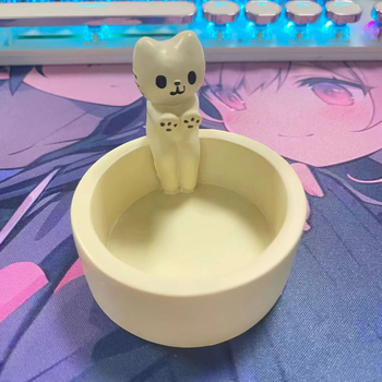 Suport de lumânare în formă de pisică din rășină, design modern de artă, decor pentru casă și grădină, ambalat într-o cutie de carton