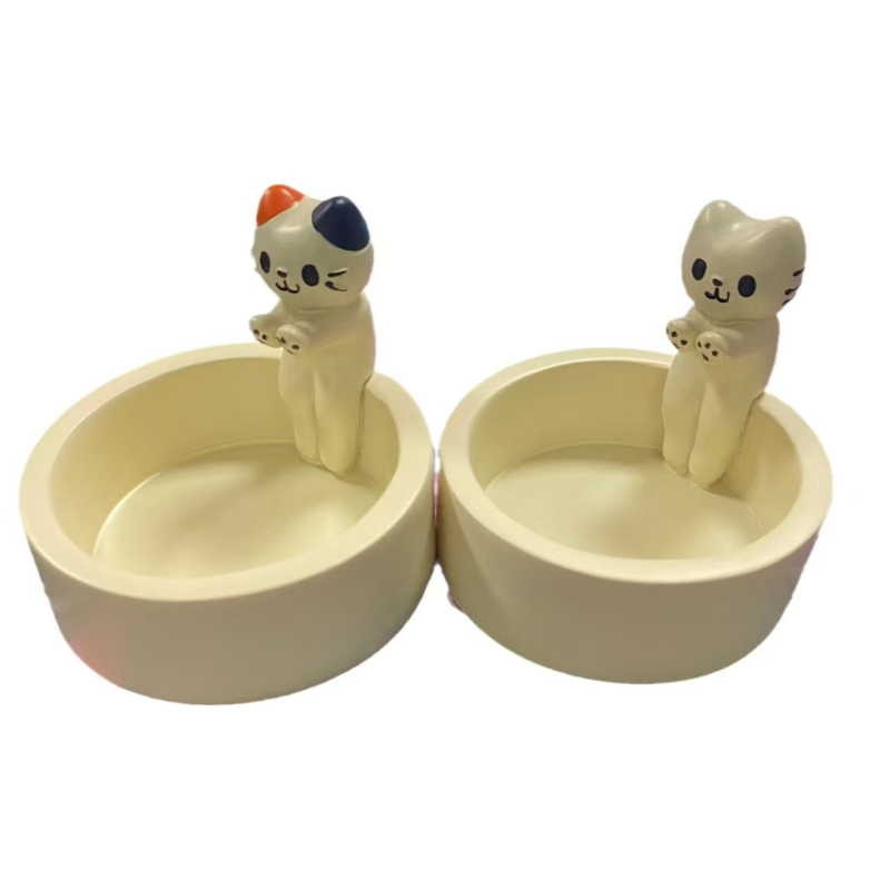 Suport de lumânare în formă de pisică din rășină, design modern de artă, decor pentru casă și grădină, ambalat într-o cutie de carton