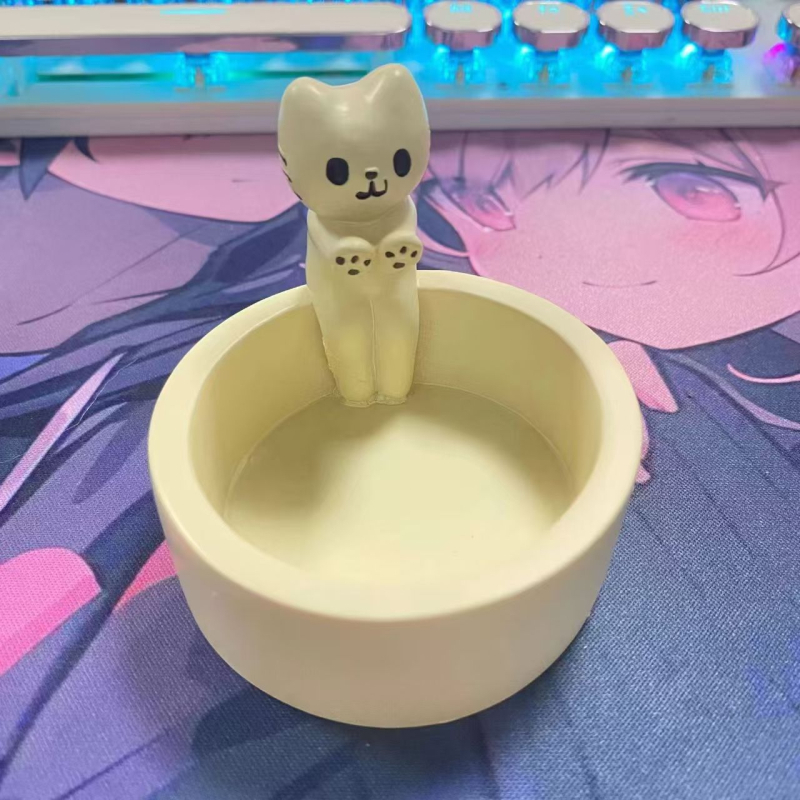 Suport de lumânare în formă de pisică din rășină, design modern de artă, decor pentru casă și grădină, ambalat într-o cutie de carton