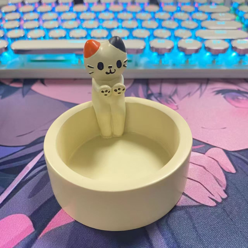 Suport de lumânare în formă de pisică din rășină, design modern de artă, decor pentru casă și grădină, ambalat într-o cutie de carton
