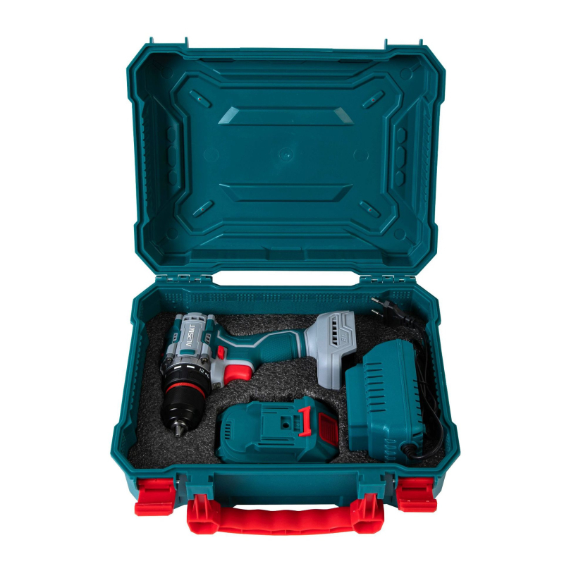 Set de bormașină și șurubelniță cu acumulator litiu pentru uz casnic — 18-21V, viteze multiple, înainte/înapoi