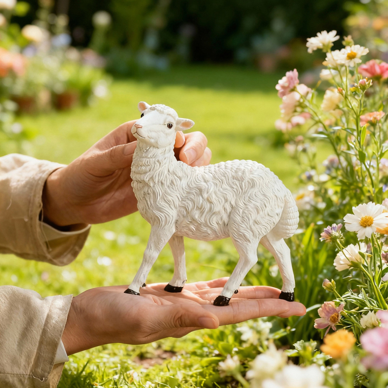 Set smoljenih ovčjih ukrasnih figura za vanjsku dekoraciju dvorišta, topli i ugodni ukrasi za Eid al-Adha i Majčin dan