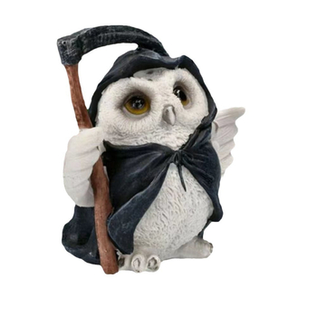 Ming Xu műgyanta bagoly kertfigurája – gyantaművészeti tárgy, kartoncsomagolás, ajándék számára