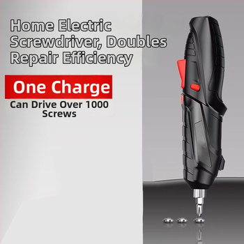 Elektrická skrutkovačka s nabíjateľnou lítiovou batériou, kompaktná a viacúčelová; upínanie skrutiek kliešťami; pre hardvér; napäťový rozsah 50–250 V (AC/DC).