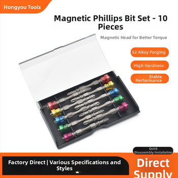 Keresztfejű csavarhúzó bit, S2 eszközacél, nagy keménység, mágneses, készlet