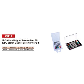 Keresztfejű csavarhúzó bit, S2 eszközacél, nagy keménység, mágneses, készlet