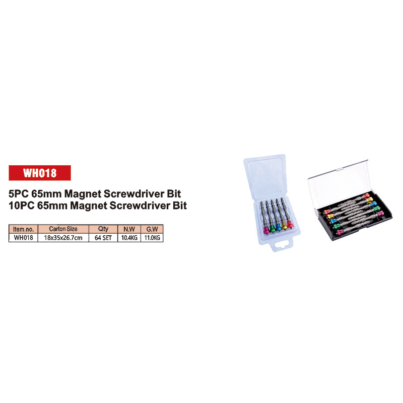 Keresztfejű csavarhúzó bit, S2 eszközacél, nagy keménység, mágneses, készlet