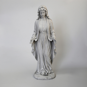 Európai stílusú Szűz Mária szobor - magnézium-oxid anyagból, udvarra és a nappaliba