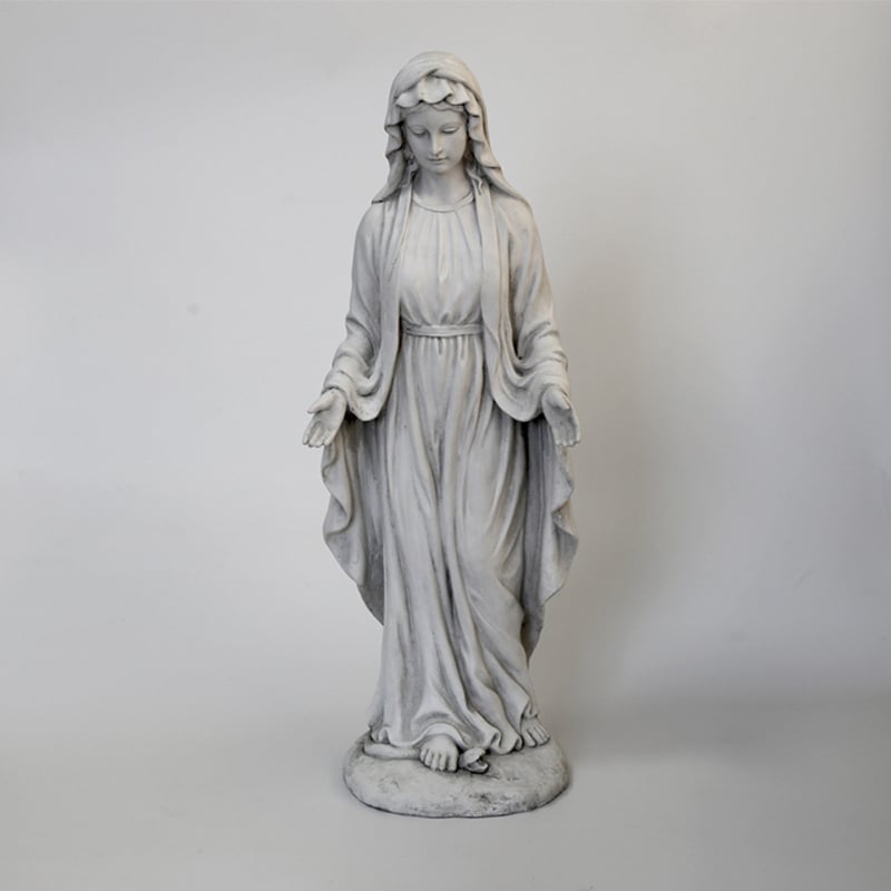 Európai stílusú Szűz Mária szobor - magnézium-oxid anyagból, udvarra és a nappaliba