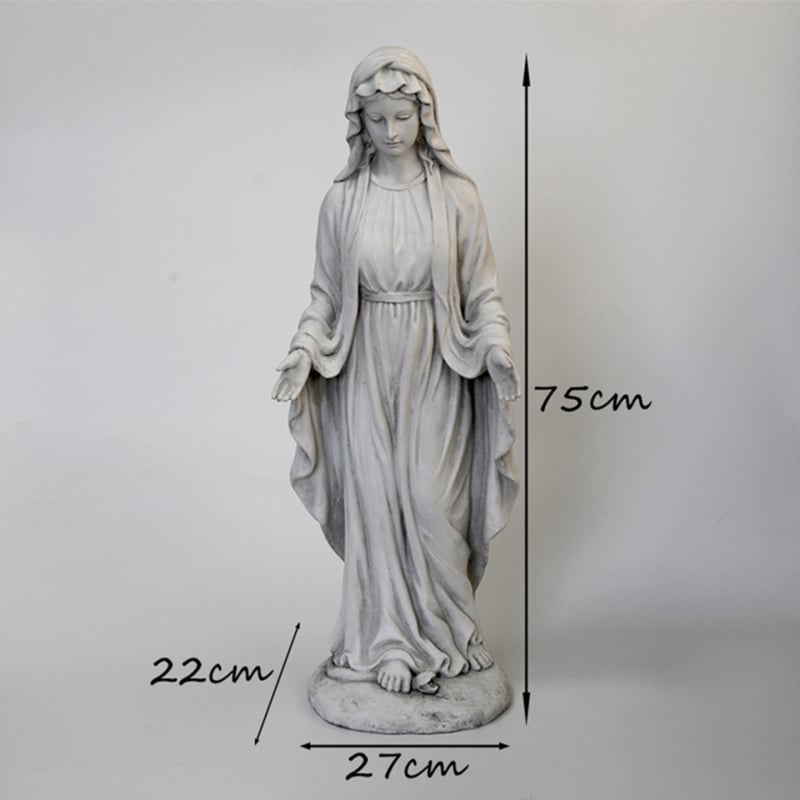Európai stílusú Szűz Mária szobor - magnézium-oxid anyagból, udvarra és a nappaliba