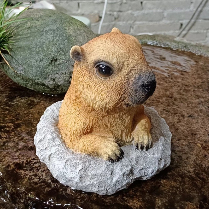 Vrtna dekoracija Marmot od smole, statua za vanjsku dekoraciju, stil Novi kineski