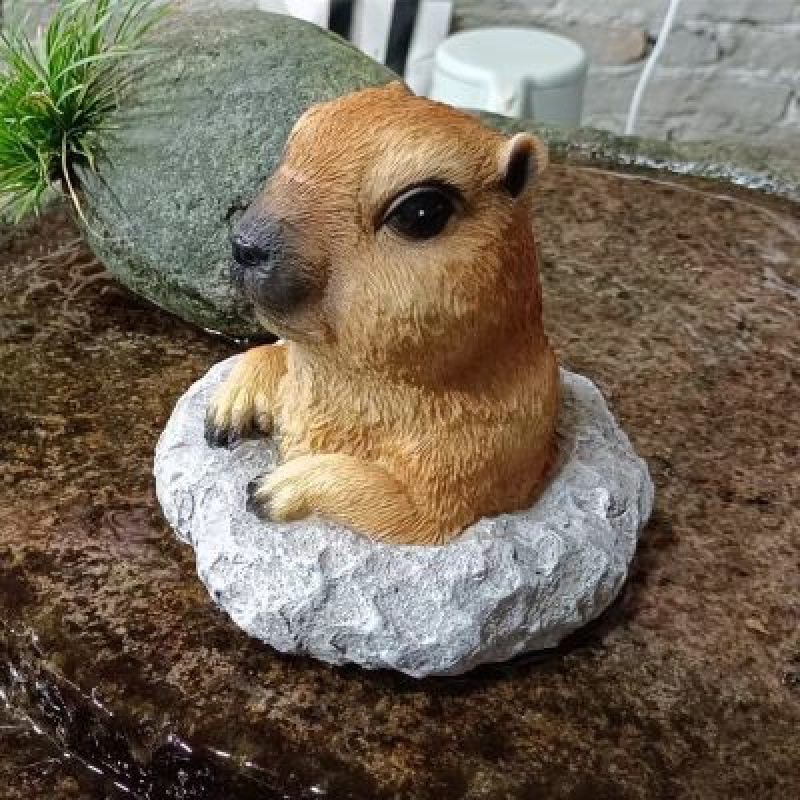 Vrtna dekoracija Marmot od smole, statua za vanjsku dekoraciju, stil Novi kineski