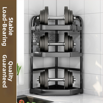 Kuchynský rohový stojan na koreniny, nože a paličky — bez vrtania, trojuholníkový stojan na dosku, moderný štýl