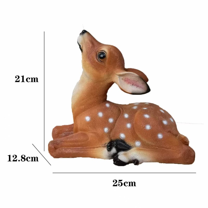 Gyanta szarvas kültéri kertbe – élethű szarvas szobor a kertben és a gyepen, gravírozás és polírozás, részben kézi és részben mechanikus gyártás, ajándékba adható