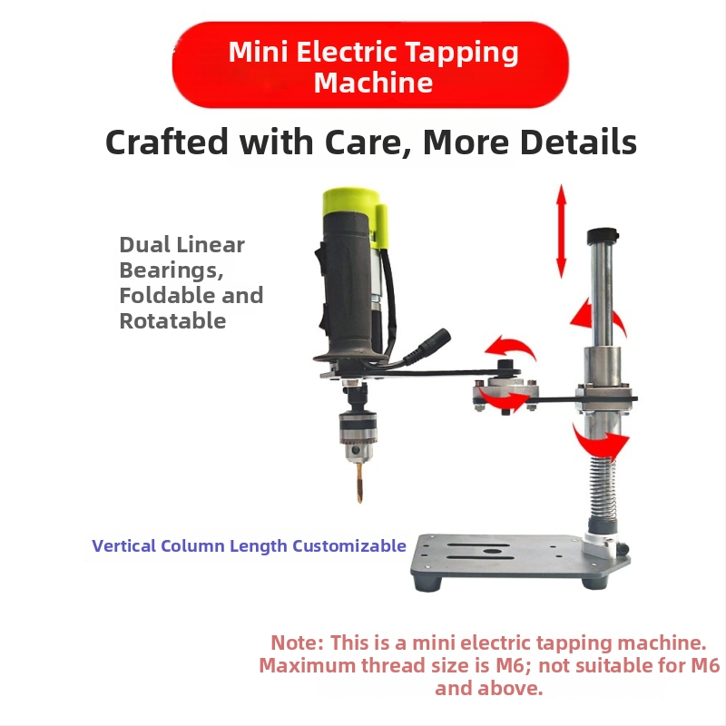 Prenosný elektrický závitovač, 22V, plynulá regulácia rýchlosti, viaceré funkcie spracovania závitov pre kov