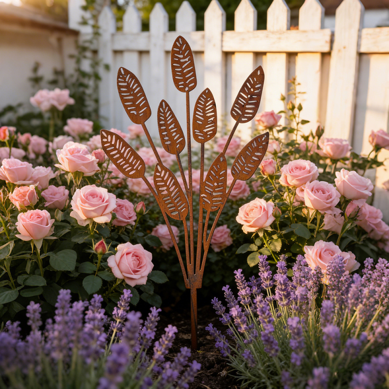 Vasból készült talpszár dísz udvarra és kertbe – fém tájépítészet szobor, KY-B33, modern művészeti stílus