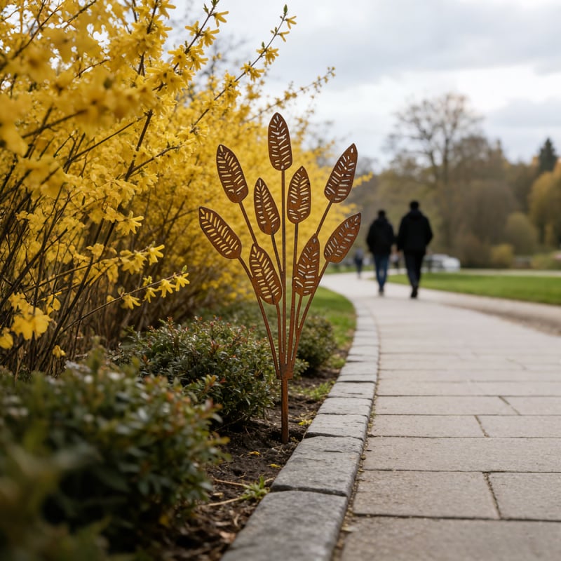 Vasból készült talpszár dísz udvarra és kertbe – fém tájépítészet szobor, KY-B33, modern művészeti stílus