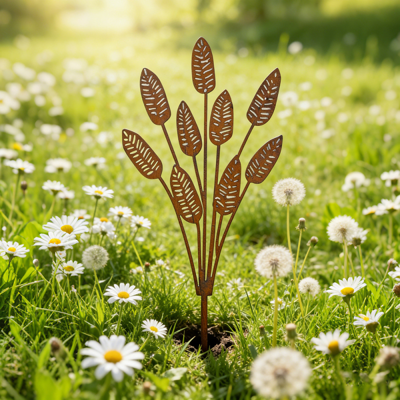 Vasból készült talpszár dísz udvarra és kertbe – fém tájépítészet szobor, KY-B33, modern művészeti stílus