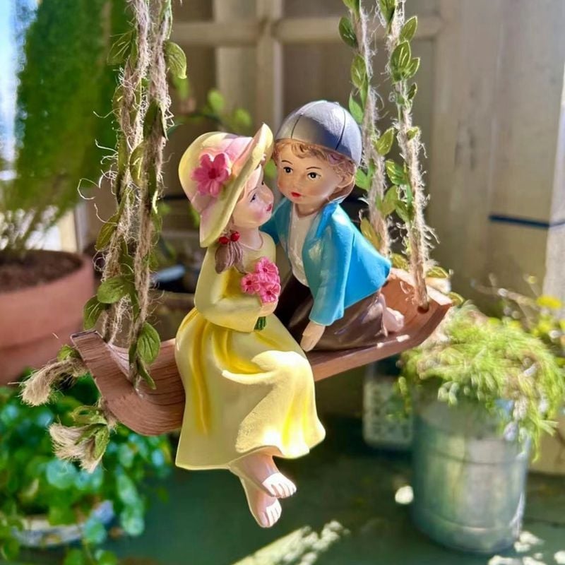 Personalizirana romantična viseća dekoracija za vrt i balkon, od smole, ručno izrađena rezbarenjem, svadbena dekoracija