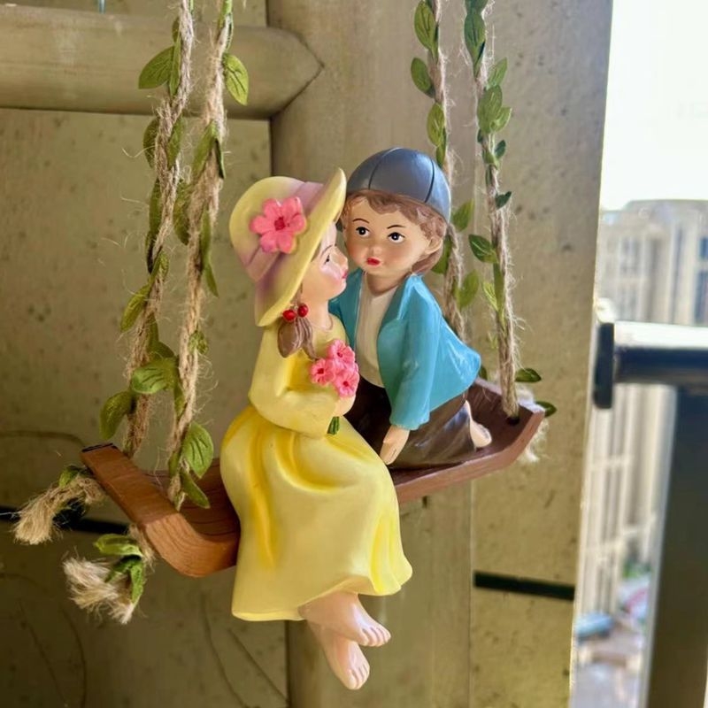 Personalizirana romantična viseća dekoracija za vrt i balkon, od smole, ručno izrađena rezbarenjem, svadbena dekoracija