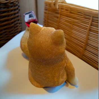 Gravírozott gyanta macska figura – dekoratív dísz a kertbe és az íróasztalra