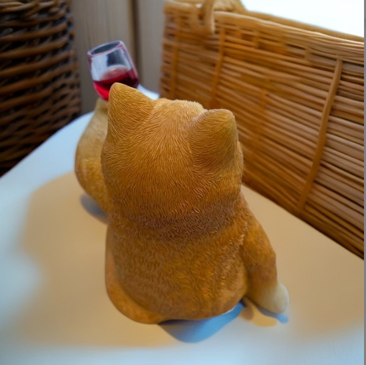 Gravírozott gyanta macska figura – dekoratív dísz a kertbe és az íróasztalra